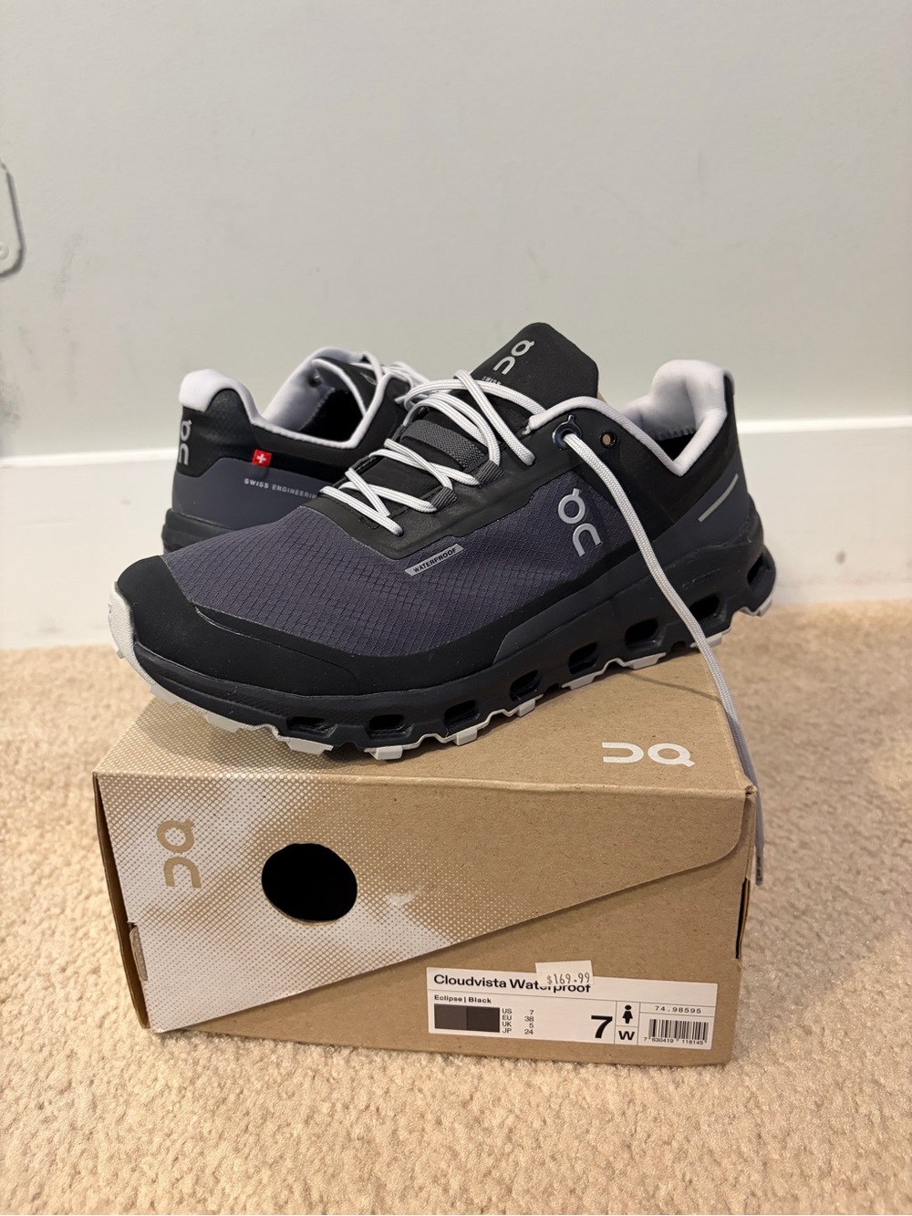 On Running Cloudvista Waterproof Women’s Shoes - Eclipse | Black